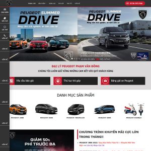 Theme wordpress bán xe Peugeot