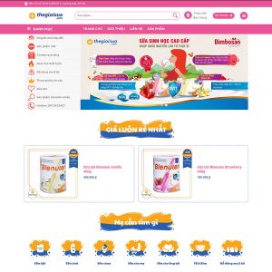 Theme wordpress bán sữa, tã, đồ em bé