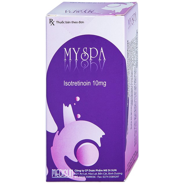 Thuốc MySpa Medisun trị các dạng mụn trứng cá nặng (30 Viên)