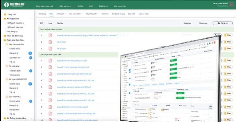 Giải pháp quản lý mua sắm hàng hóa, dịch vụ, đấu thầu online