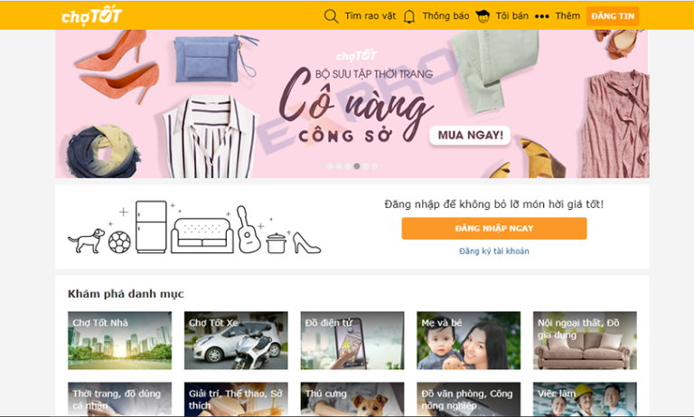 Thiết kế website mua bán, rao vặt trực tuyến - Expro Việt Nam