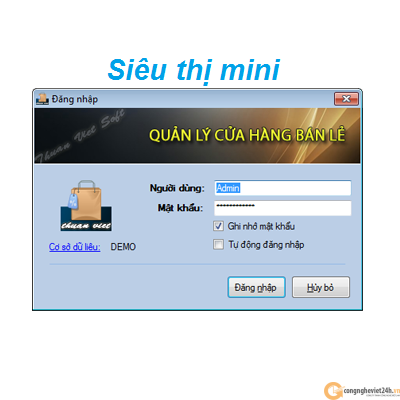 Phần mềm quản lý Siêu thị Mini V5.0 – Công Ty Công Nghệ Việt 24h ...