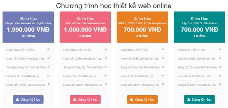 Học web thiết kế web giá rẻ - Nơi đào tạo thiết kế web lành nghề