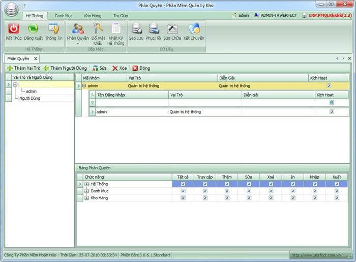 Các tính năng của phần mềm quản lý kho Perfect Warehouse