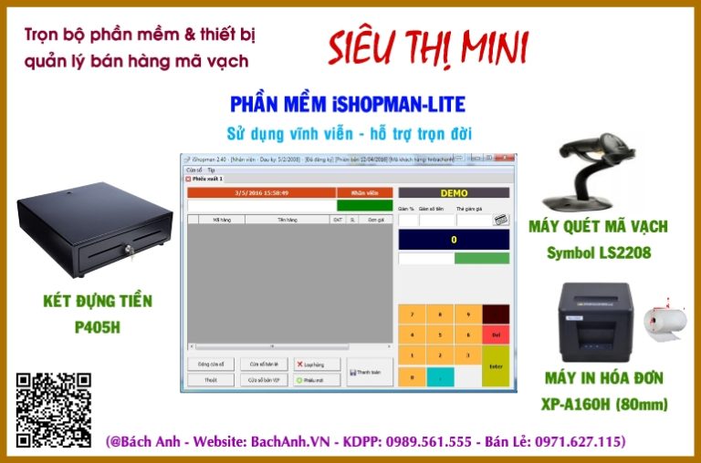 Phần mềm quản lý & thiết bị bán hàng mã vạch tốt nhất iShopman