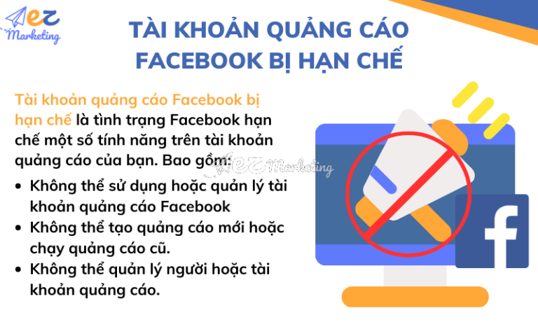 3 cách xử lý tài khoản quảng cáo Facebook bị hạn chế - EZ Marketing