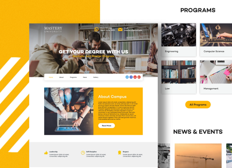 Thiết kế website trường học - giáo dục - đào tạo uy tín | Thủy Thủ ...