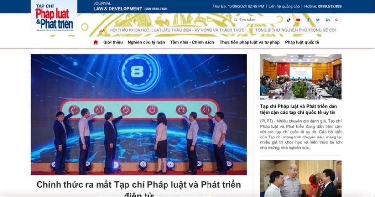 Ra mắt Tạp chí Pháp luật và Phát triển điện tử | Góc nhìn trọng ...