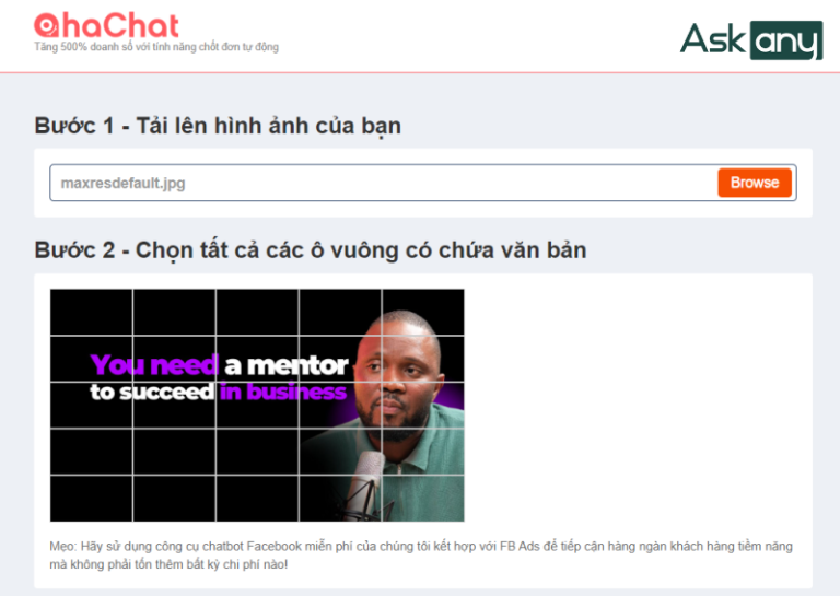 Hướng dẫn kiểm tra text quảng cáo Facebook không vượt quá 20%