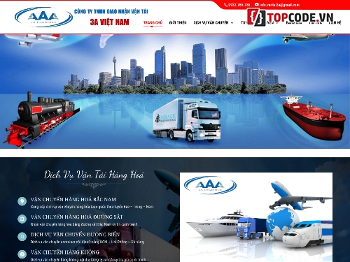 Code website giới thiệu công ty về vận tải, xây dựng