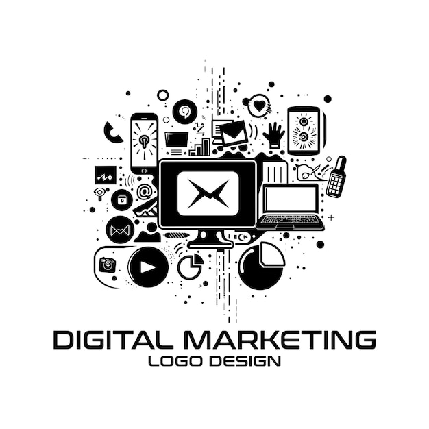 Digital Marketing Vector Logo Design | Premium AI-generated vector