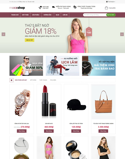 10+ template website bán quần áo ấn tượng, chuyên nghiệp