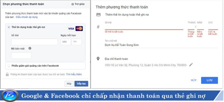 Chứng từ cần có để hợp lý hóa chi phí quảng cáo Google, Facebook