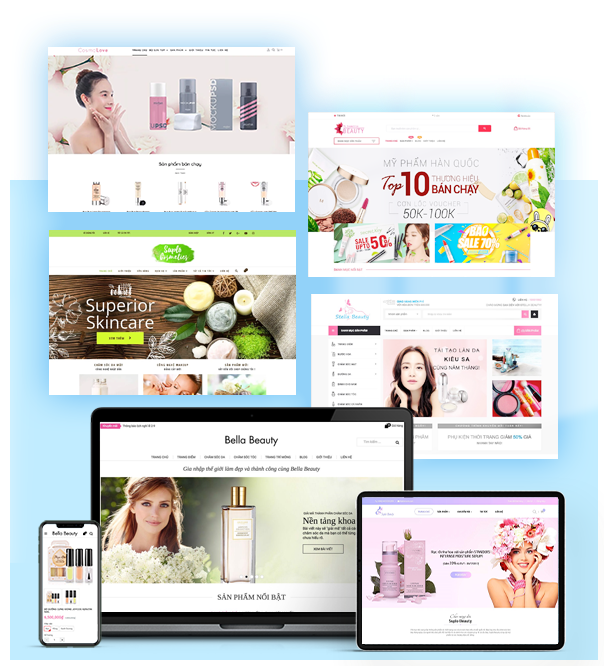 Thiết kế Website Mỹ Phẩm trọn gói, giá tốt | Haravan