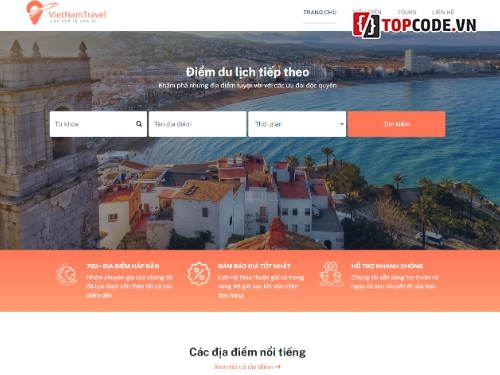Source code website đặt tour du lịch giao diện đẹp, thanh toán ...