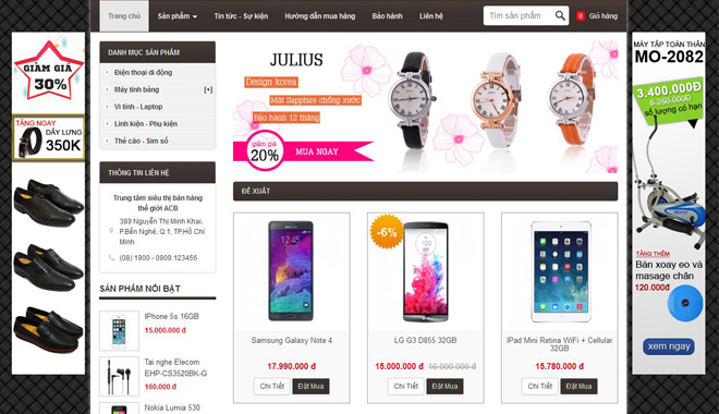 Thiết kế website bán hàng tại Tiền Giang giá bao nhiêu?